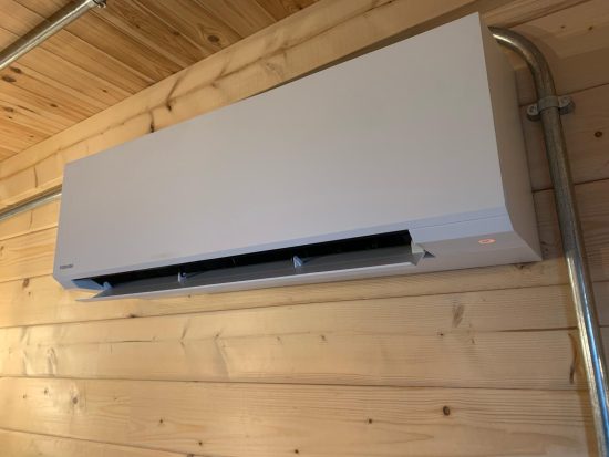 3.5kW Toshiba wall mounted split for a cabin