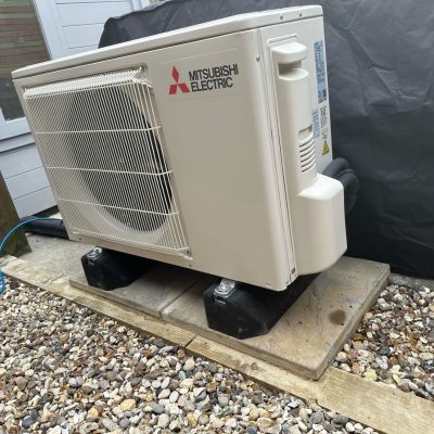 Mitsubishi Electric Wall Mount in Black for a Cabin