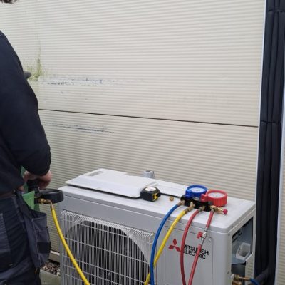 New wall mounted air conditioning installation for a local vets