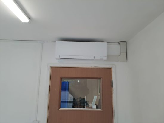 New wall mounted air conditioning installation for a local vets