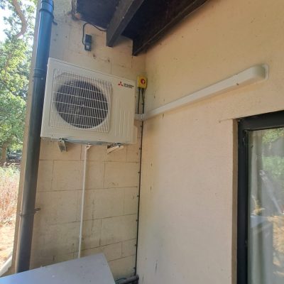 Installation of two Mitsubishi Electric wall mounted splits for an architect designed house